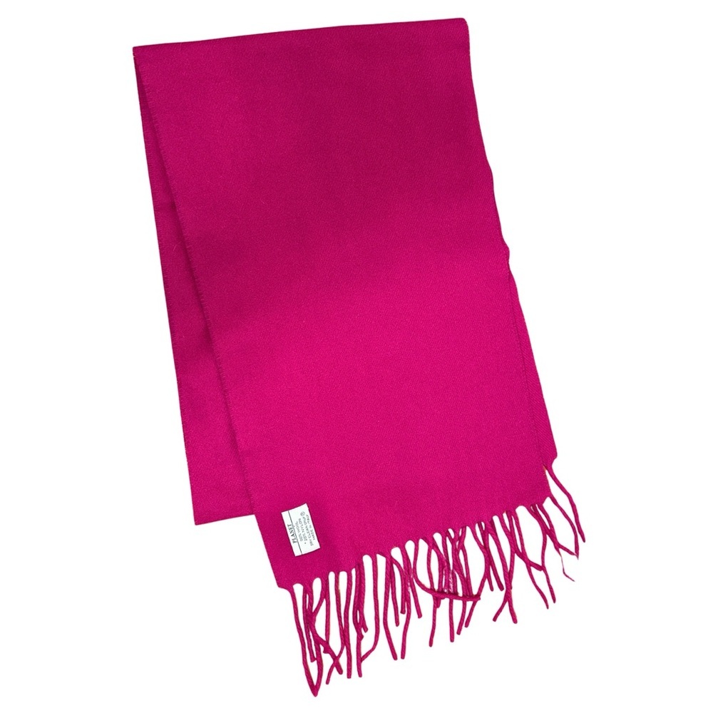 Bright Pink Women's Fringed Scarf